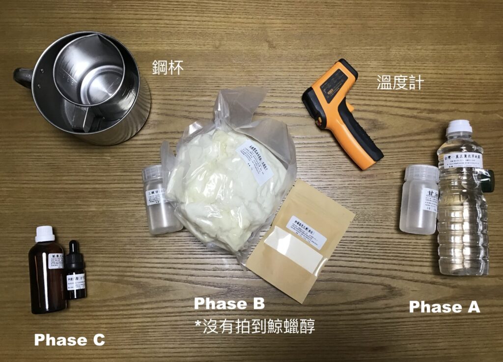 自製異位性皮膚炎乳液成分